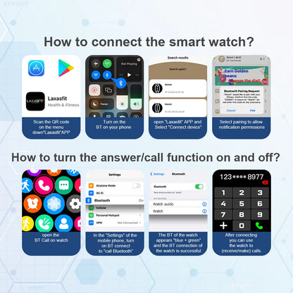 Monitoring Health Bluetooth Smart Watch.