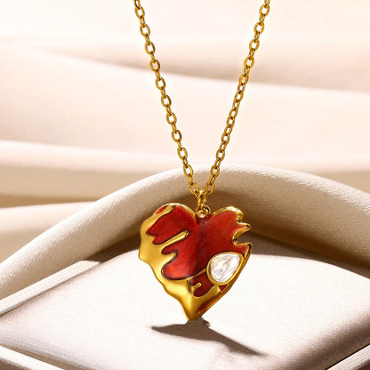 Stainless Steel Heart Necklace – 2025 Trend