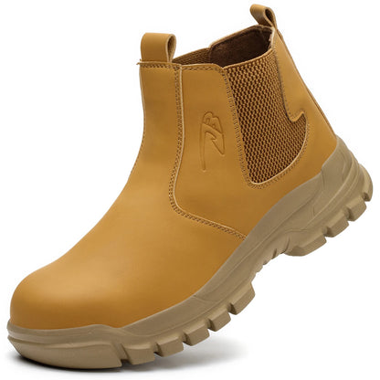 Men's Waterproof Steel Toe Leather Safety Work Shoes 2024