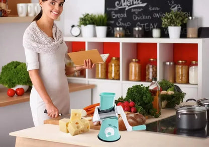Manual Vegetable Slicer  Cheese Grater  with 3 Sharp Stainless Steel Drums