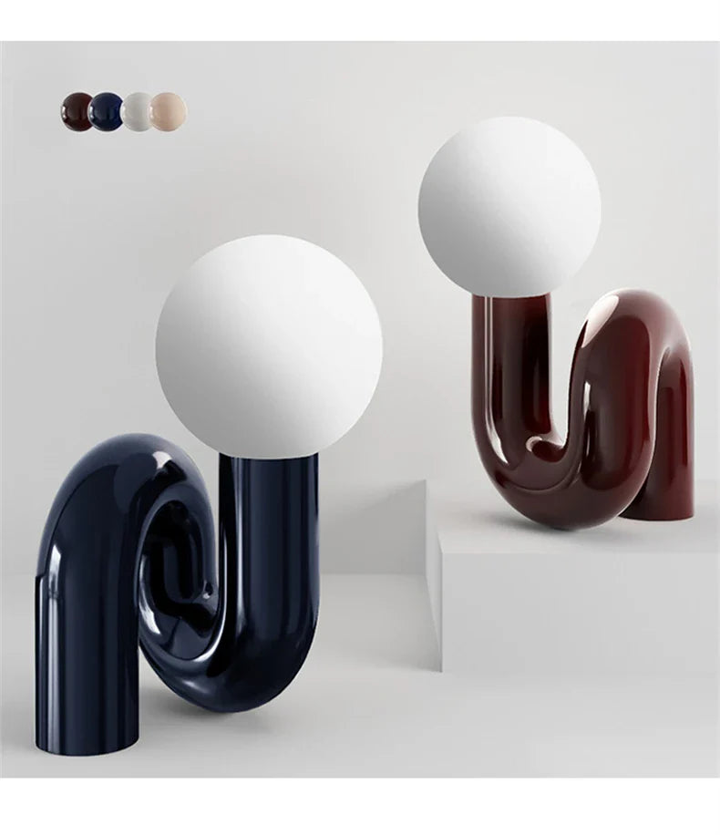 Postmodern Resin Curl Lamp