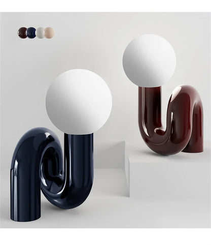 Postmodern Resin Curl Lamp