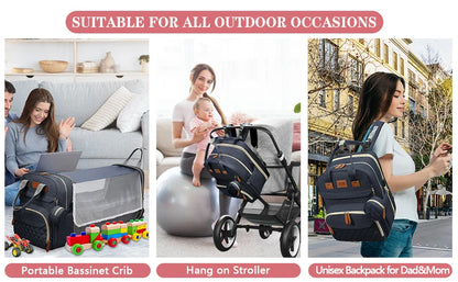 3-in-1 Diaper Bag & Baby Bed