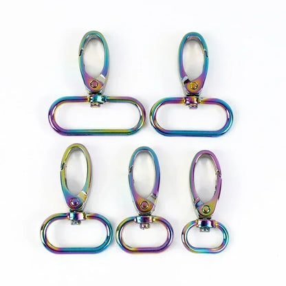 50Pcs Metal Strap Buckles Swivel Lobster Clasp Bag Webbing Belt Snap Hooks Handbag Carabiner Hangers DIY KeyChain Accessories