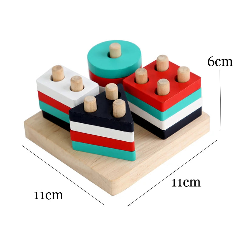 Montessori Wooden Roller Coaster Bead Maze for Toddlers