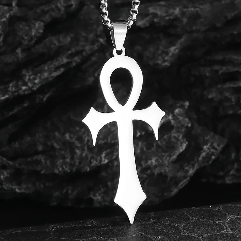 Men's Titanium Steel Stylish Trinity Cross Necklace