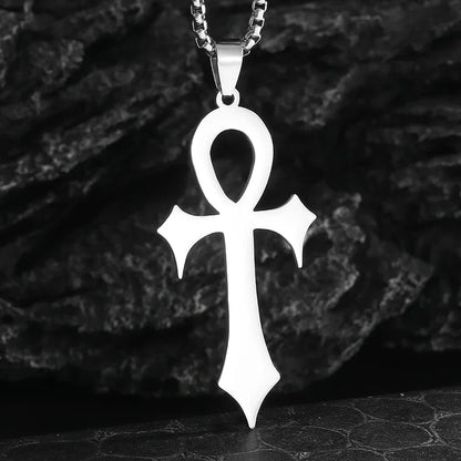 Men's Titanium Steel Stylish Trinity Cross Necklace