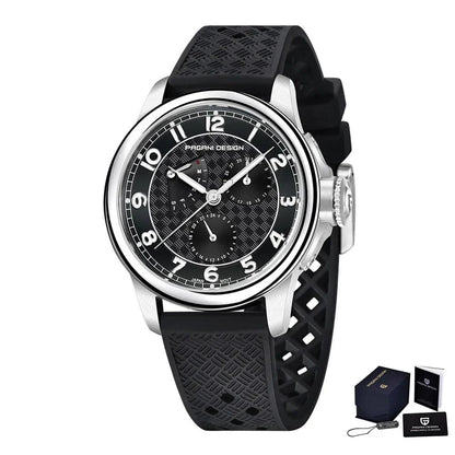 New Arrival 40mm Japan TMI VH88 Movt Sapphire Crystal Calendar 24 Hours 100M Waterproof Quartz Wristwatches for Men