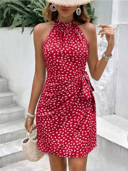 Vibrant Women's Floral Printed Mini Dress