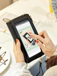 Xajzpa RFID Blocking Touch Screen Mobile Phone Bag, Functional Crossbody Long Wallet, Women's Mini Coin Purse