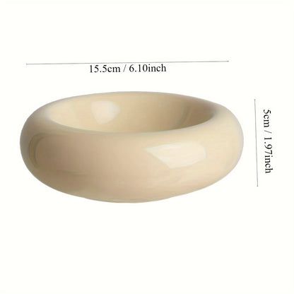 Ceramic Donut Cat Bowl – Non-Slip & Anti-Fall Design
