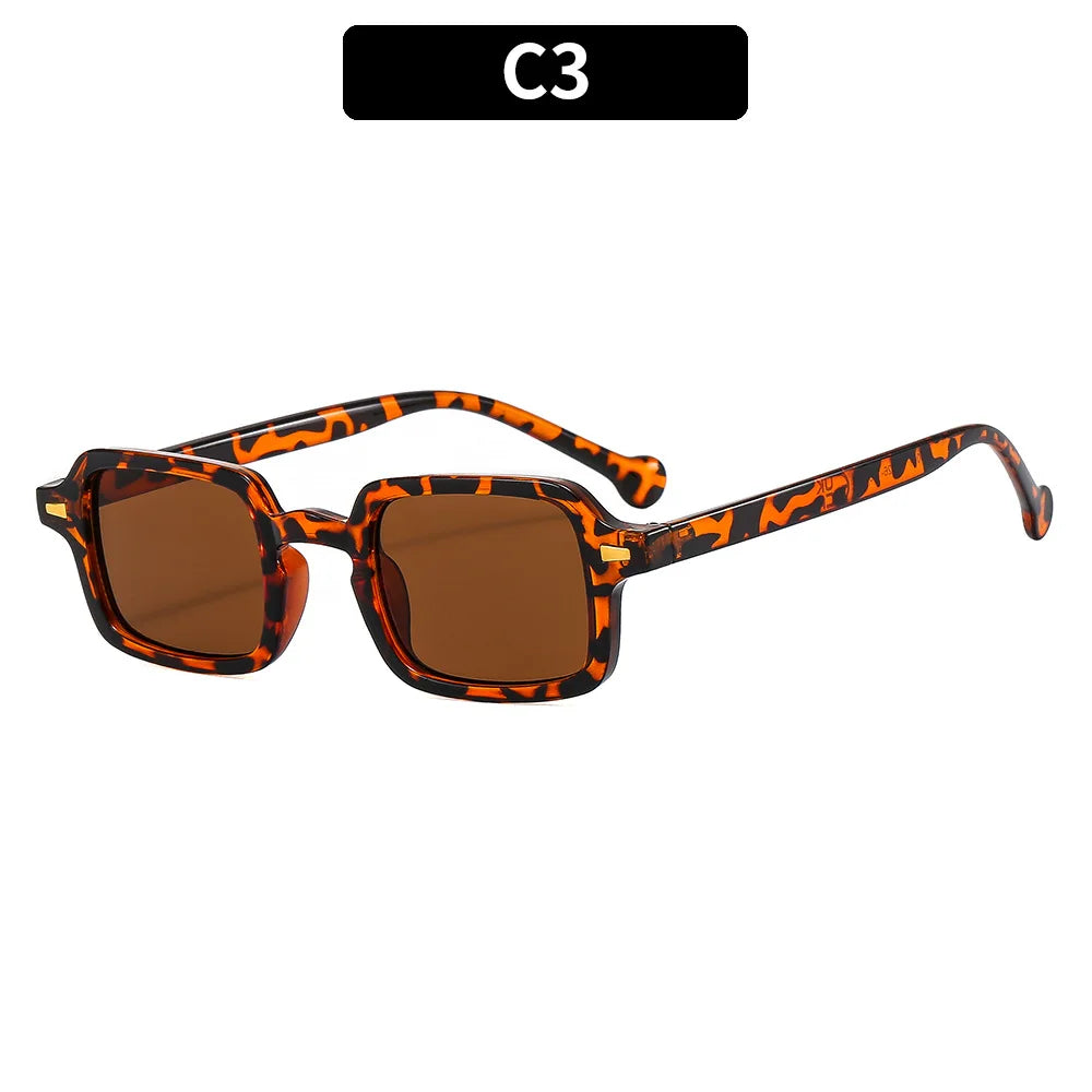 Luxurious Rectangle Sunglasses for Men and Women, UV400 Anti-Glare