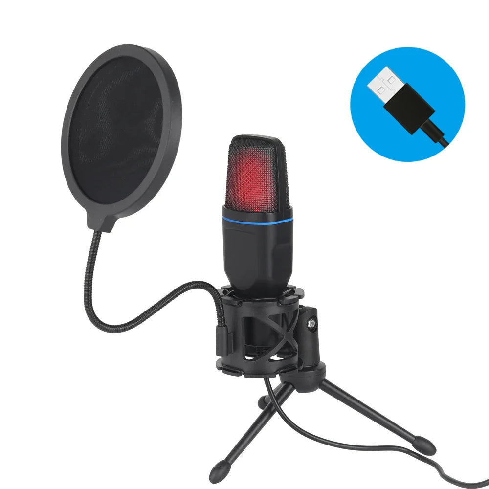 USB Microphone for Laptop and Desktop – Clear Sound Recording Mic