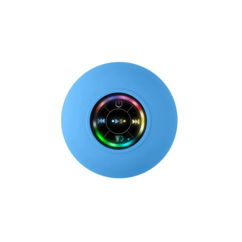 VIKEFON Portable Bluetooth Audio Ipx4 Waterproof Led Lights Bathroom Outdoor Large Suction Cup Can Be Adsorbed Wall Speaker