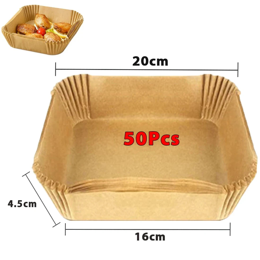 Globetrek° AirFryer Liner: Disposable Paper Liner for Air Fryer
