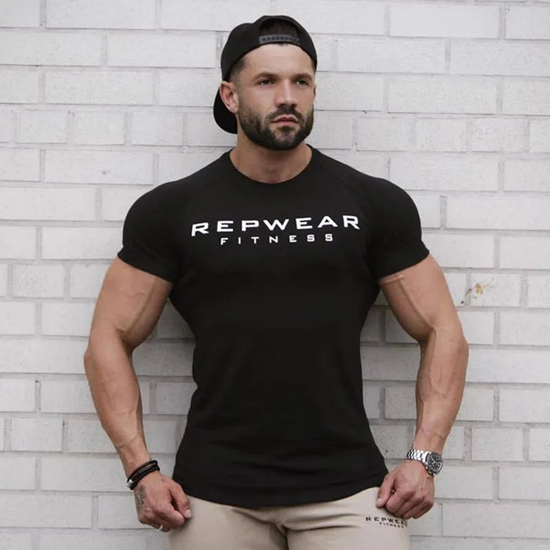 Men’s Athletic Fit Gym T-Shirt – Breathable Cotton Workout Shirt for Training & Casual Wear