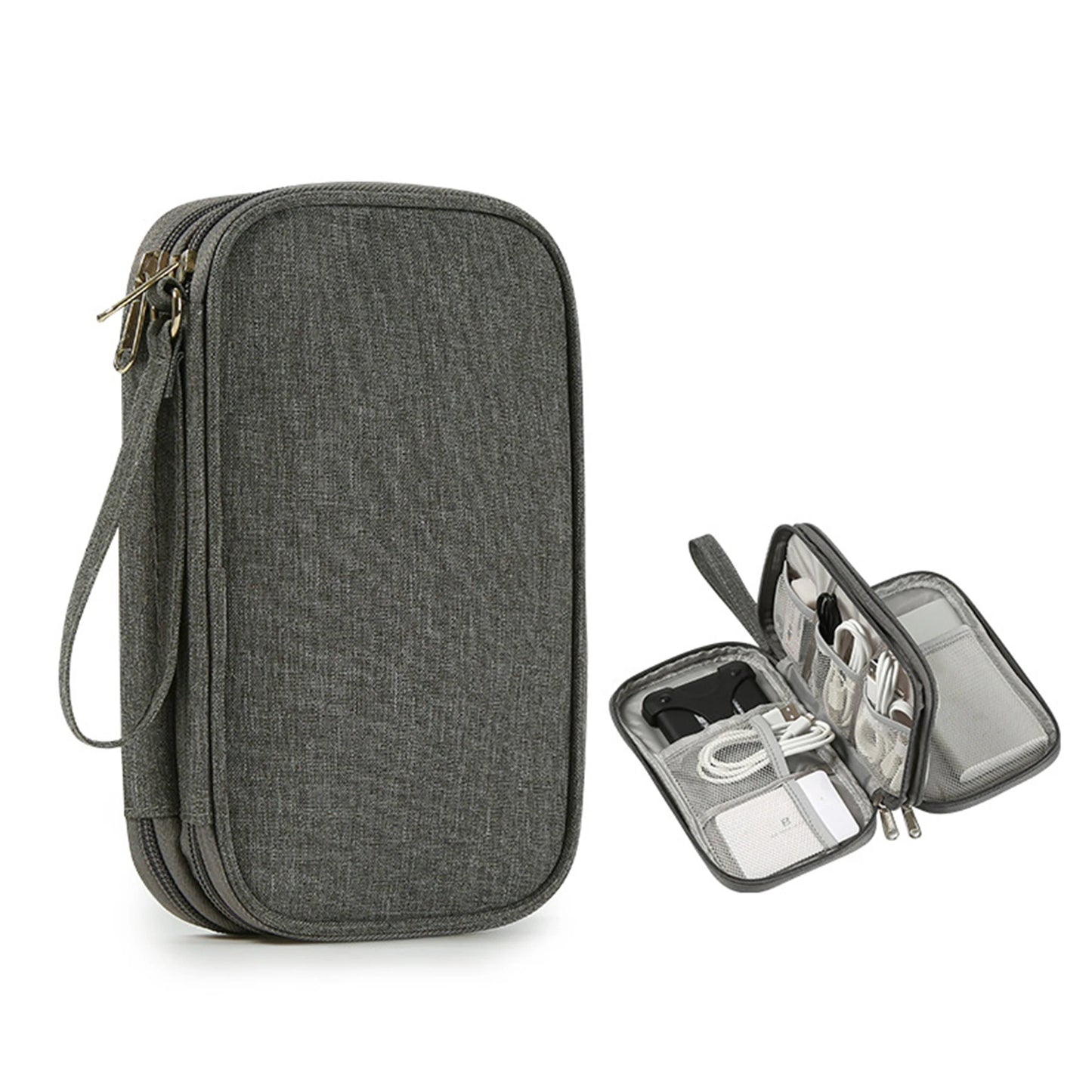 New Flat Digital Multifunctional Portable Travel Data Cable Storage Bag