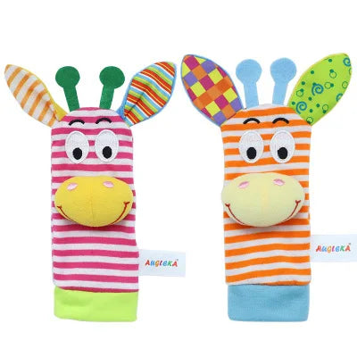 Games Plush Rattle Socks Stuffed Animal Wrist Rattle Baby Toys 0 3 6 12 Months