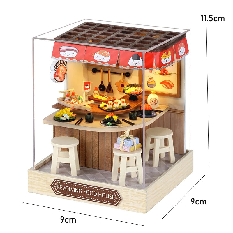 Wooden Miniature Doll House DIY Small House Kit  Assembled DollHouses Building Model 3D Puzzle Toy With Furniture Adults Gifts