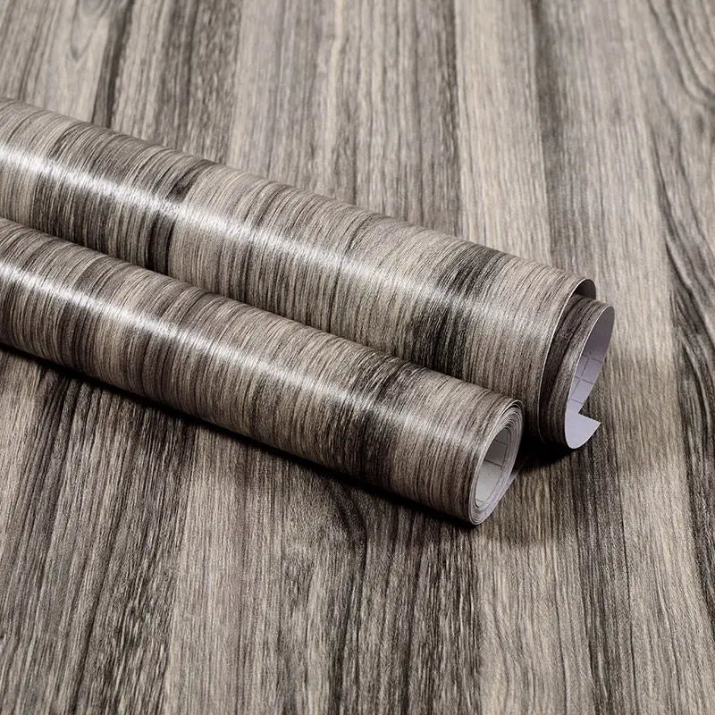 Modern Wood Stripe Home Wallpapers for Furnitures Wall Restore DIY Decorable Films PVC Self-adhesive Vinyl Wall Sticker in Rolls
