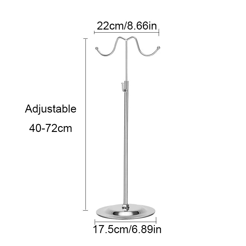 Home Accessories Display Props Stainless Steel Adjustable Polished Gold And Silver Hanging Bag Handbag Purse Stand