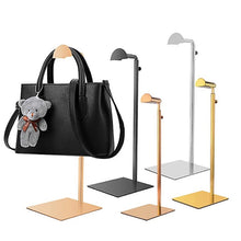 Home Accessories Display Props Stainless Steel Adjustable Polished Gold And Silver Hanging Bag Handbag Purse Stand