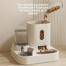 Universal Pet Feeder Station - Automatic Cat Feeder and Water Dispenser for Cats and Dogs - Easy-to-Clean Plastic Material, No Battery Required, Uncharged, Space-Saving Design