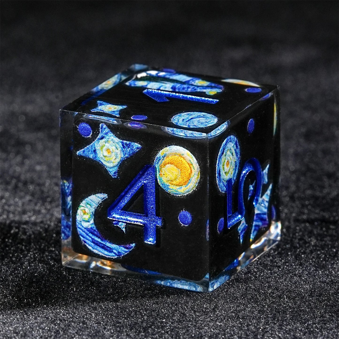 1-7pcs DND Milk White Solid Resin Black Kitten Smile Cat Dice Set Multi-sided Polyhedral Dice for D&D COC Role RPG Table Game