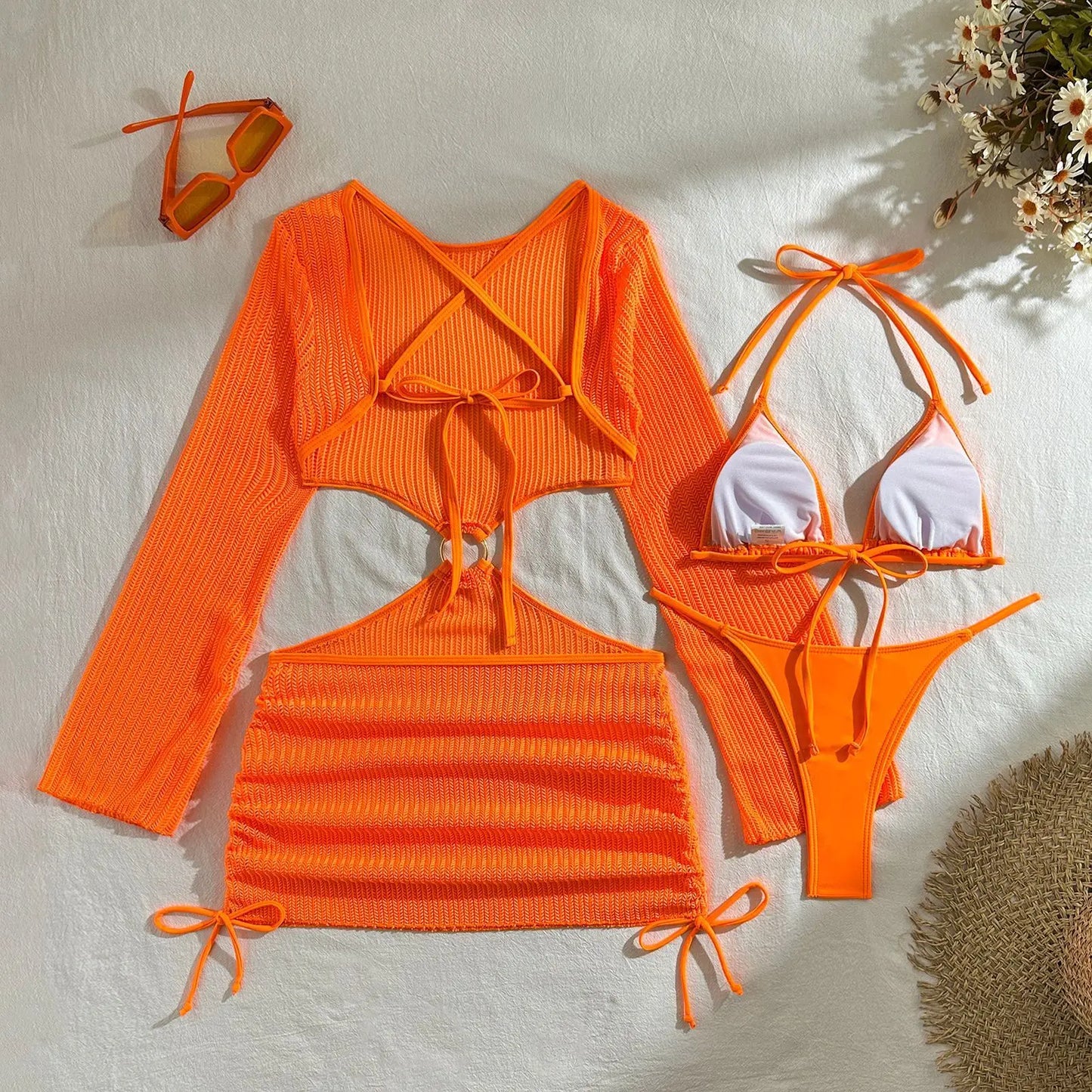 Women's Sexy 3-Piece Bikini Set – Beach Swimwear