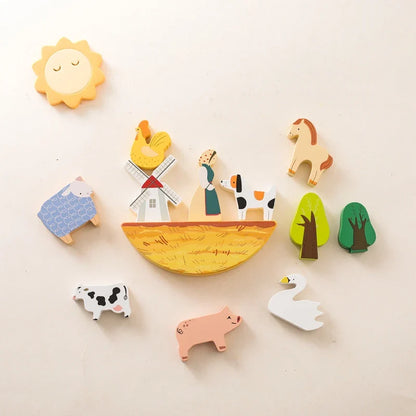 Wooden Farm Animal Montessori Set