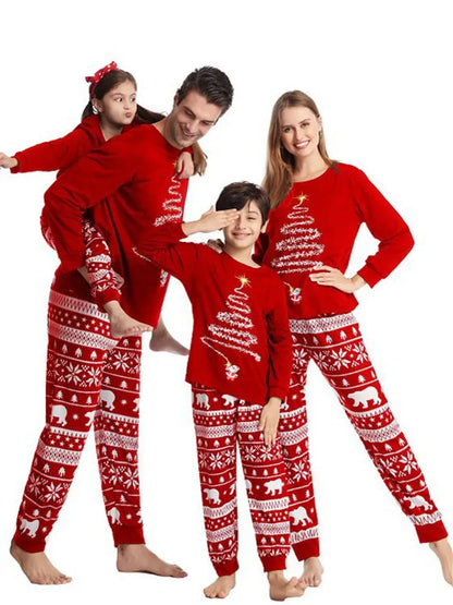 Cozy Polar Bear & Tinsel Tree Family Pajama Set