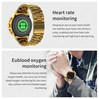 Daredevil GPS Smartwatch for Men - Bluetooth Call HD AMOLED Display, Altitude Tracker, Compass, Fitness Monitor, IP68 Waterproof Adventure Watch
