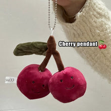 Cartoon Plush Cherry Charm Handbag Pendant Keychain For Women's Cherry Cute Bag Ornament Accessories Backpack Decoration Gifts