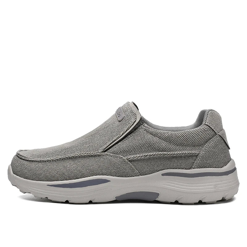 saferido Soothing Breathable Men Sneakers Canvas Shoes Outdoor Thick Sole Massage Platform Shoes Walkking Comfty Slip On Men Loafers