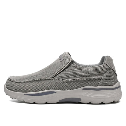 saferido Soothing Breathable Men Sneakers Canvas Shoes Outdoor Thick Sole Massage Platform Shoes Walkking Comfty Slip On Men Loafers