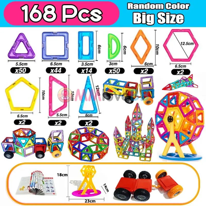 Magnetic Blocks for Children 100-Piece Creative Building Set