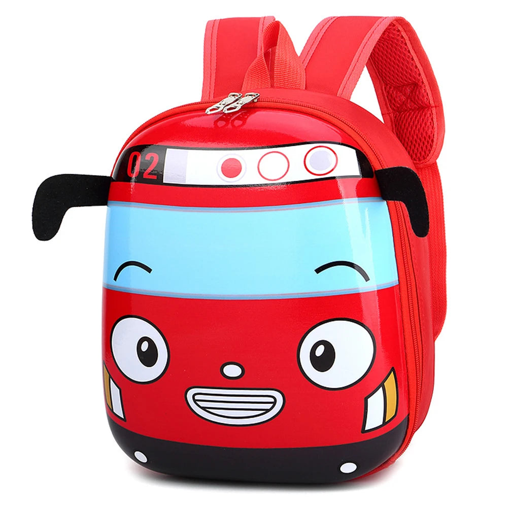 Cute 3D Cartoon Bus Backpack for Toddlers & Kindergarten Kids