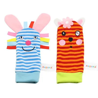 Games Plush Rattle Socks Stuffed Animal Wrist Rattle Baby Toys 0 3 6 12 Months