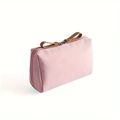 Small Solid Color Portable Makeup Bag, Travel Cosmetic Pouch, Storage Organizer For Daily Use