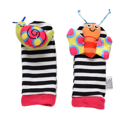 Games Plush Rattle Socks Stuffed Animal Wrist Rattle Baby Toys 0 3 6 12 Months