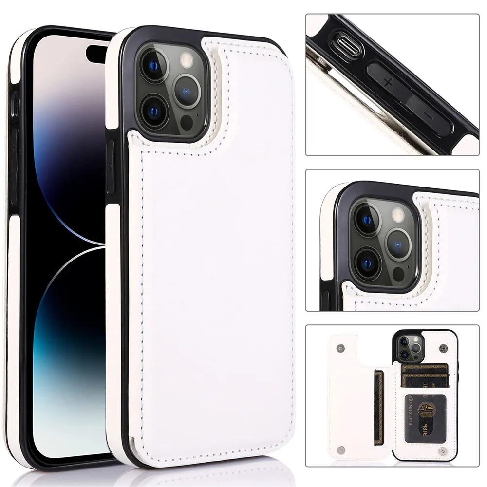 Leather Wallet Card Holder Case | for iPhone 15 Plus