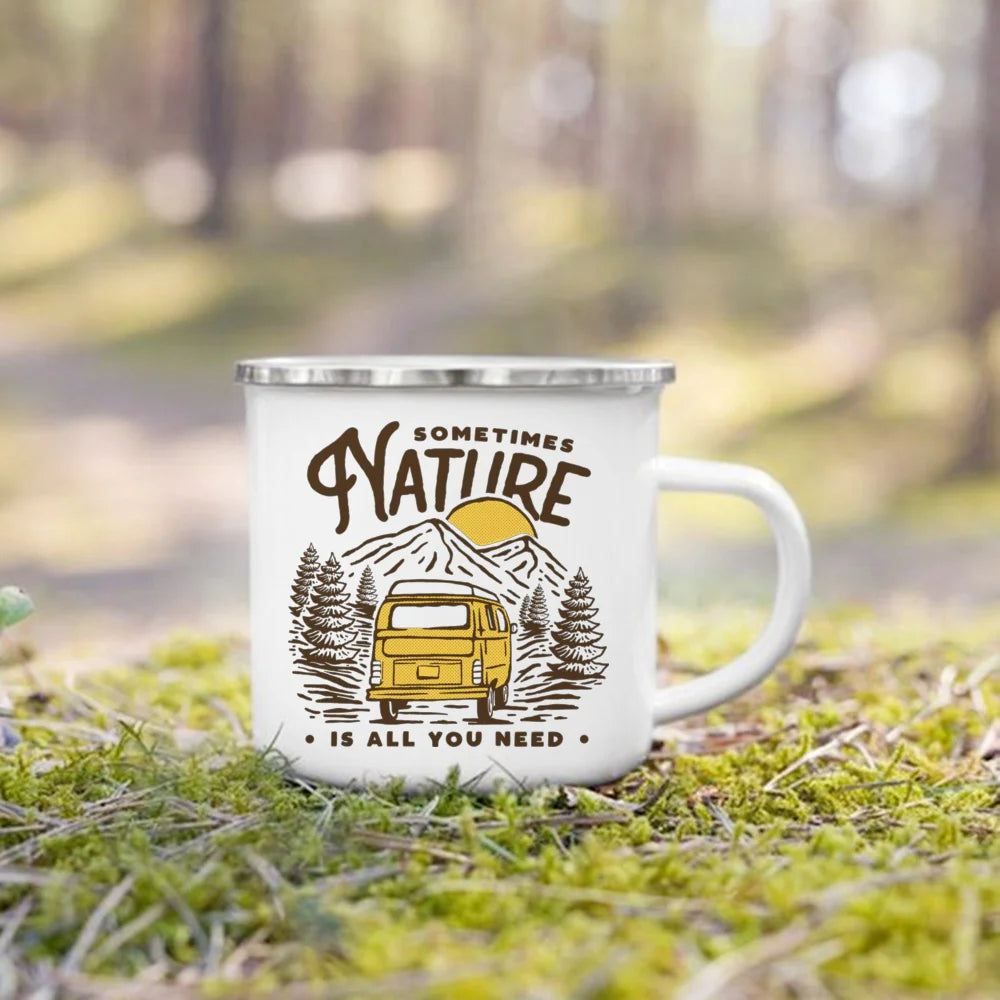 Nature's Adventure Enamel Mug: The Essential Companion for Outdoor Lovers