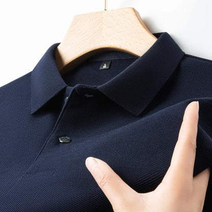 Men's Casual Polo Shirt - Breathable Short Sleeve Lapel Tee