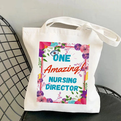 Nursing Essentials Women Shoulder Bag Harajuku Resuable Shopping Bags Lady Canvas Tote Handbag Eco Large Capacity Girls Handbags