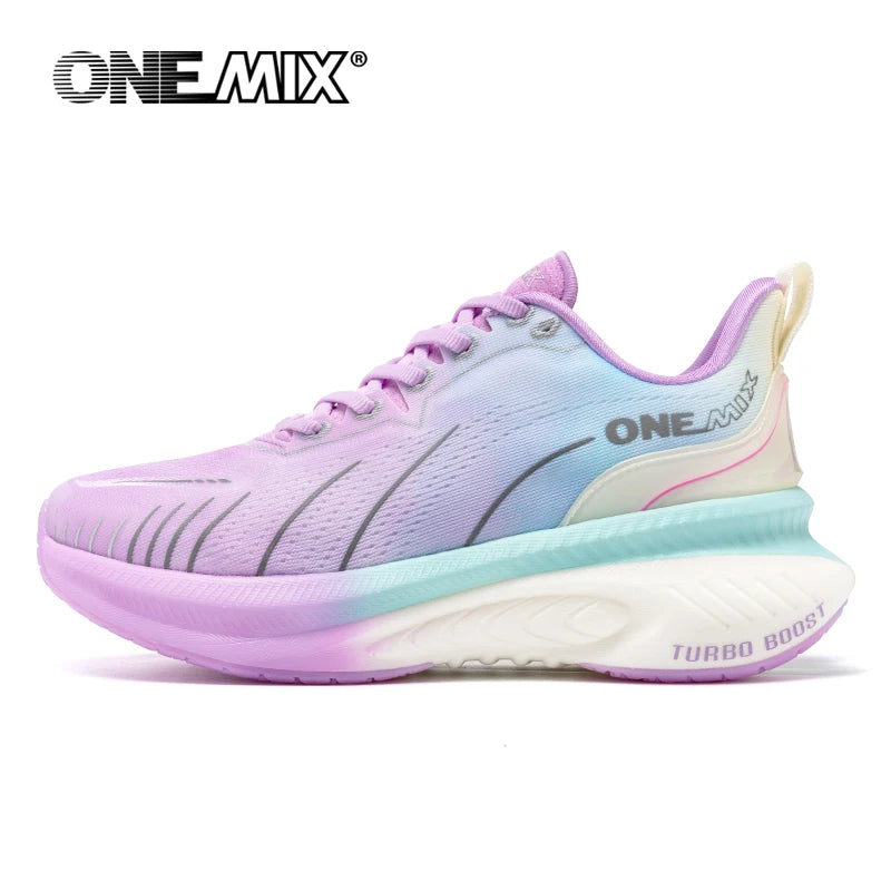 Onemix Men's White Air Cushion Running Shoes 2024