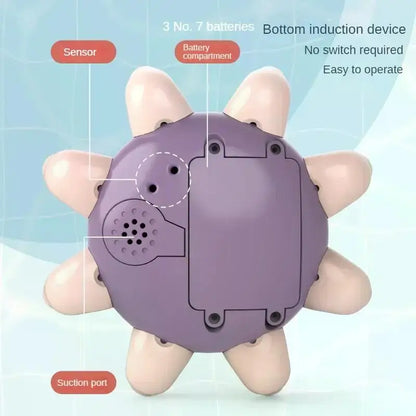 Electric Whale Bath Toy with LED Lights & Music: Spray Water Ball for Kids’ Bathtub Fun