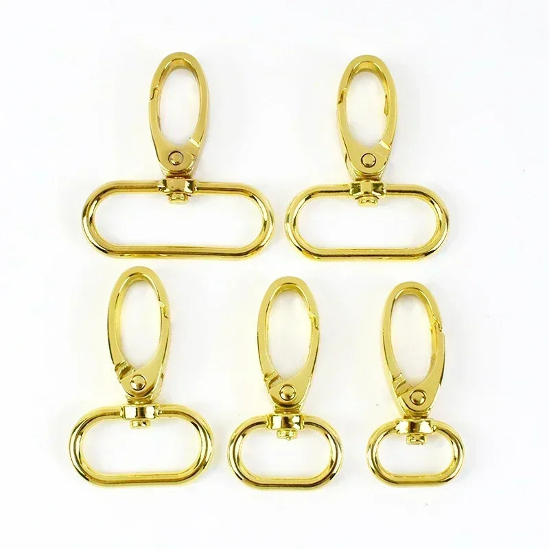 50Pcs Metal Strap Buckles Swivel Lobster Clasp Bag Webbing Belt Snap Hooks Handbag Carabiner Hangers DIY KeyChain Accessories