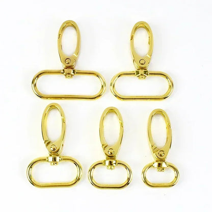 50Pcs Metal Strap Buckles Swivel Lobster Clasp Bag Webbing Belt Snap Hooks Handbag Carabiner Hangers DIY KeyChain Accessories