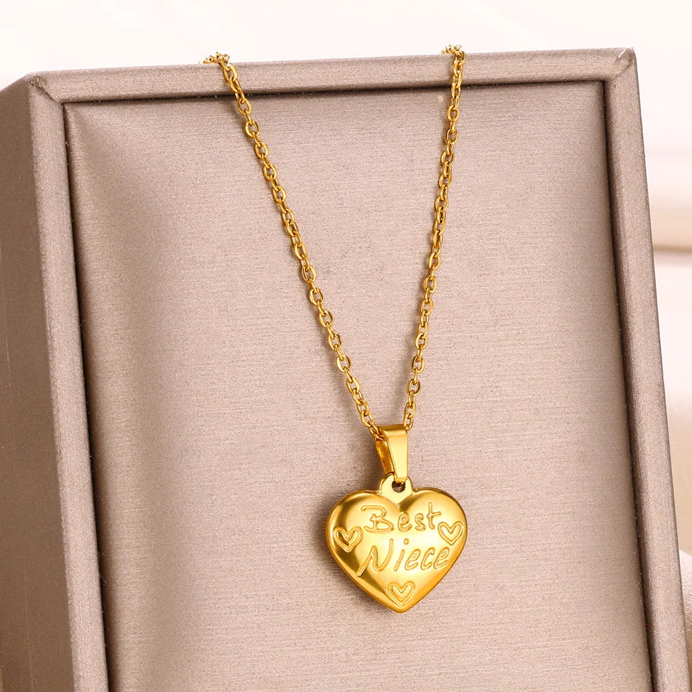 Stainless Steel Heart Necklace – 2025 Trend