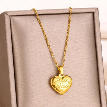 Stainless Steel Heart Necklace – 2025 Trend